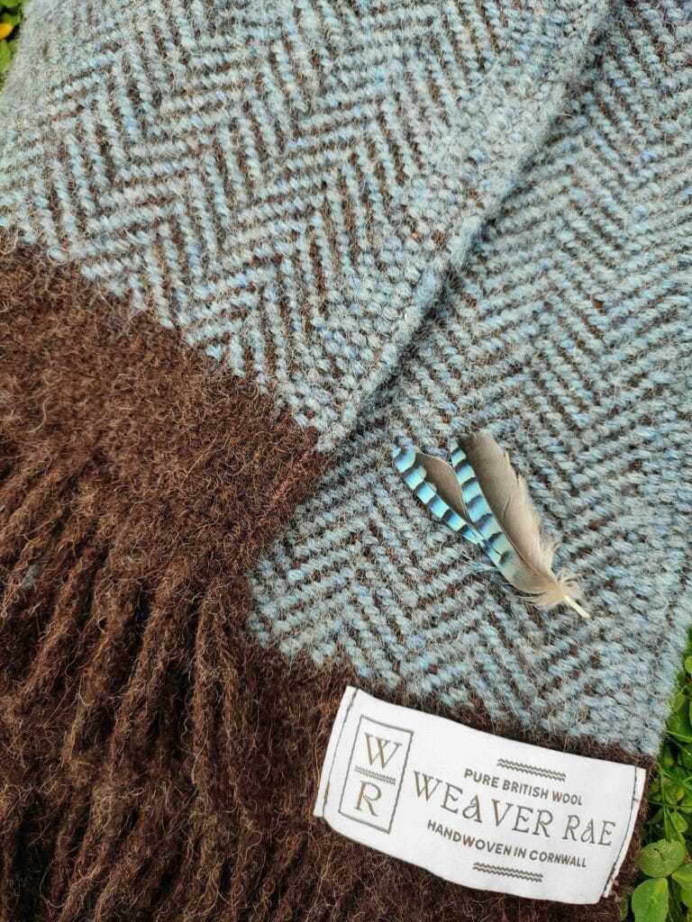 Handwoven Blue Jay of British wool